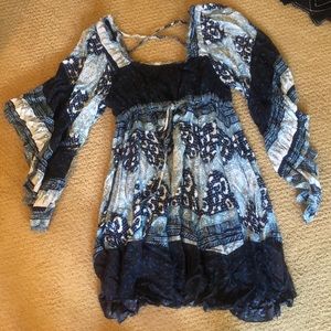 Free people blue dress never worn size XS